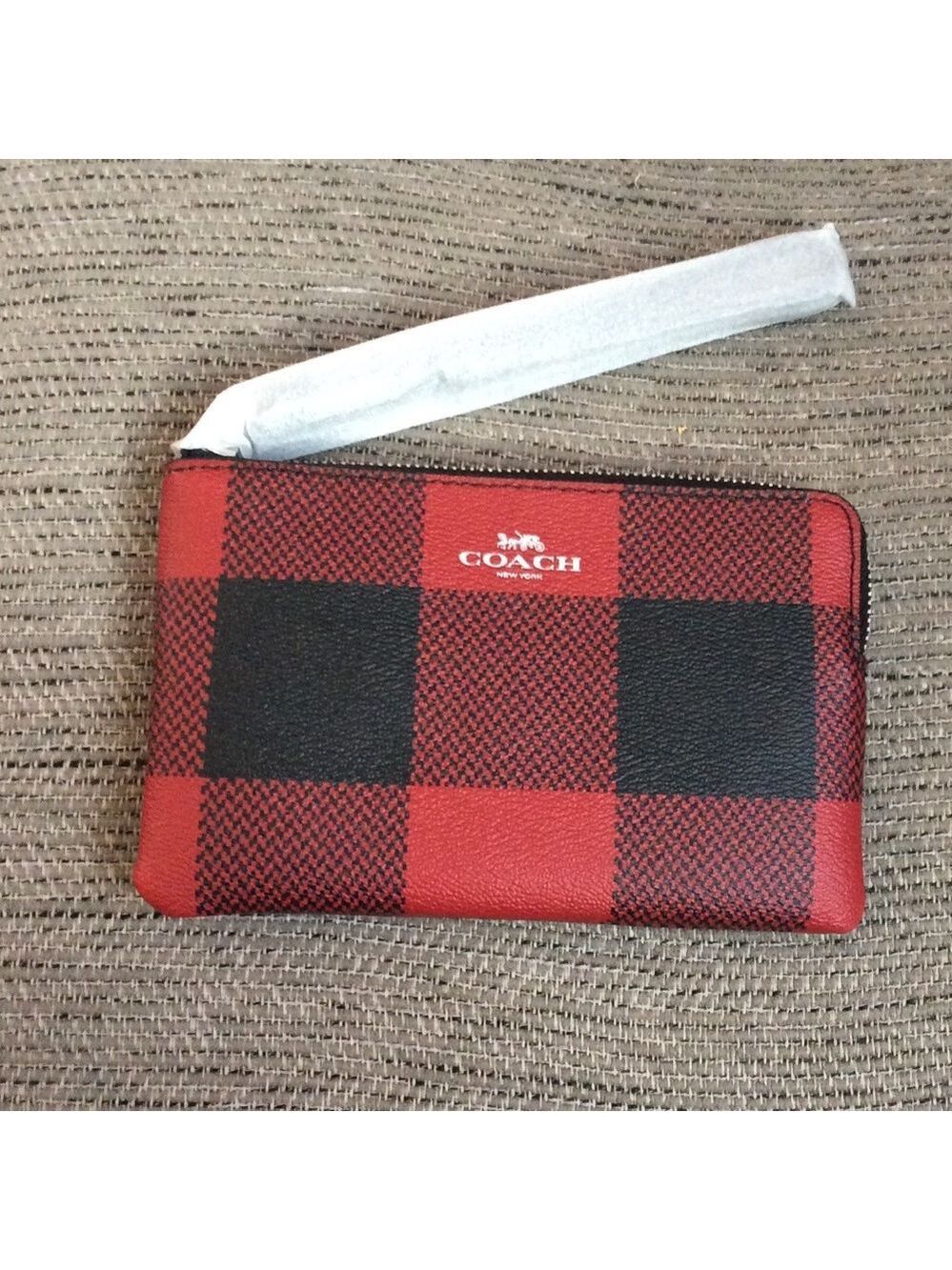 Authentic Coach Bucket Bag & Wristlet Plaid Print - Picture 9 of 10